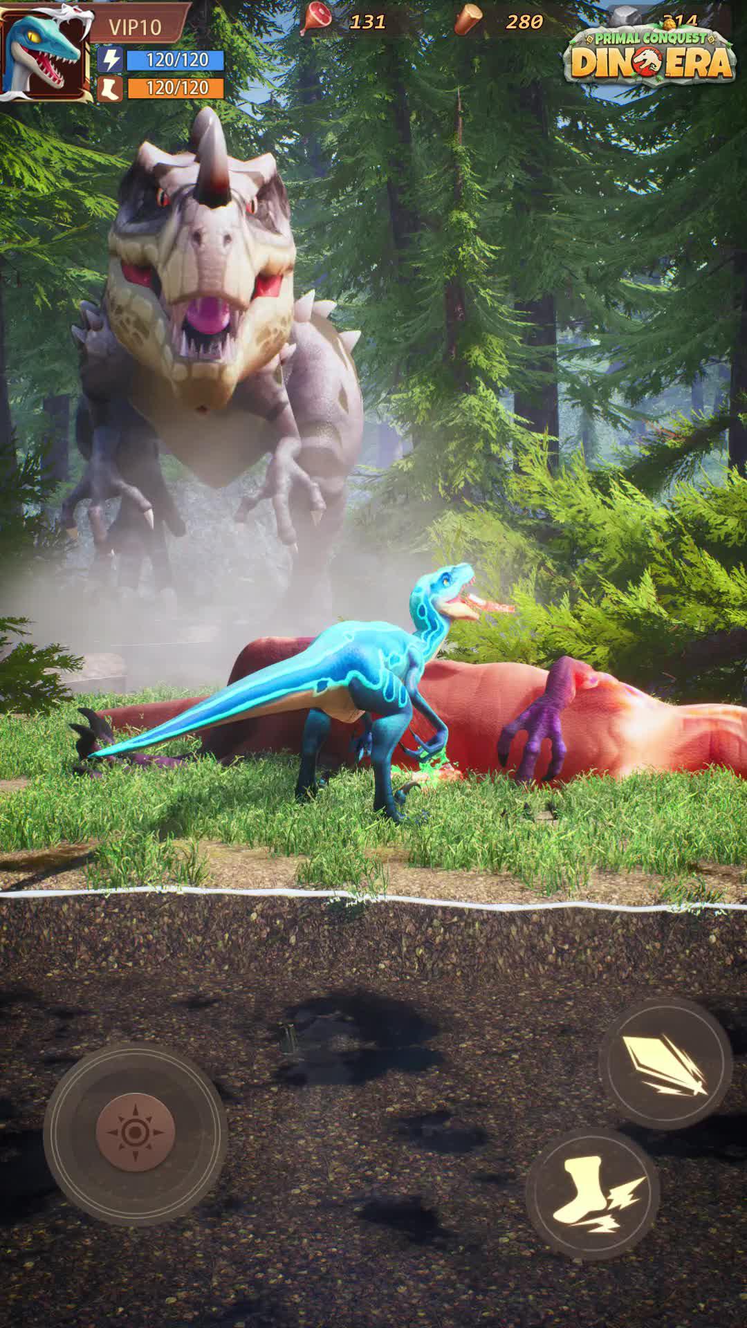 Build your empire of dinosaurs.