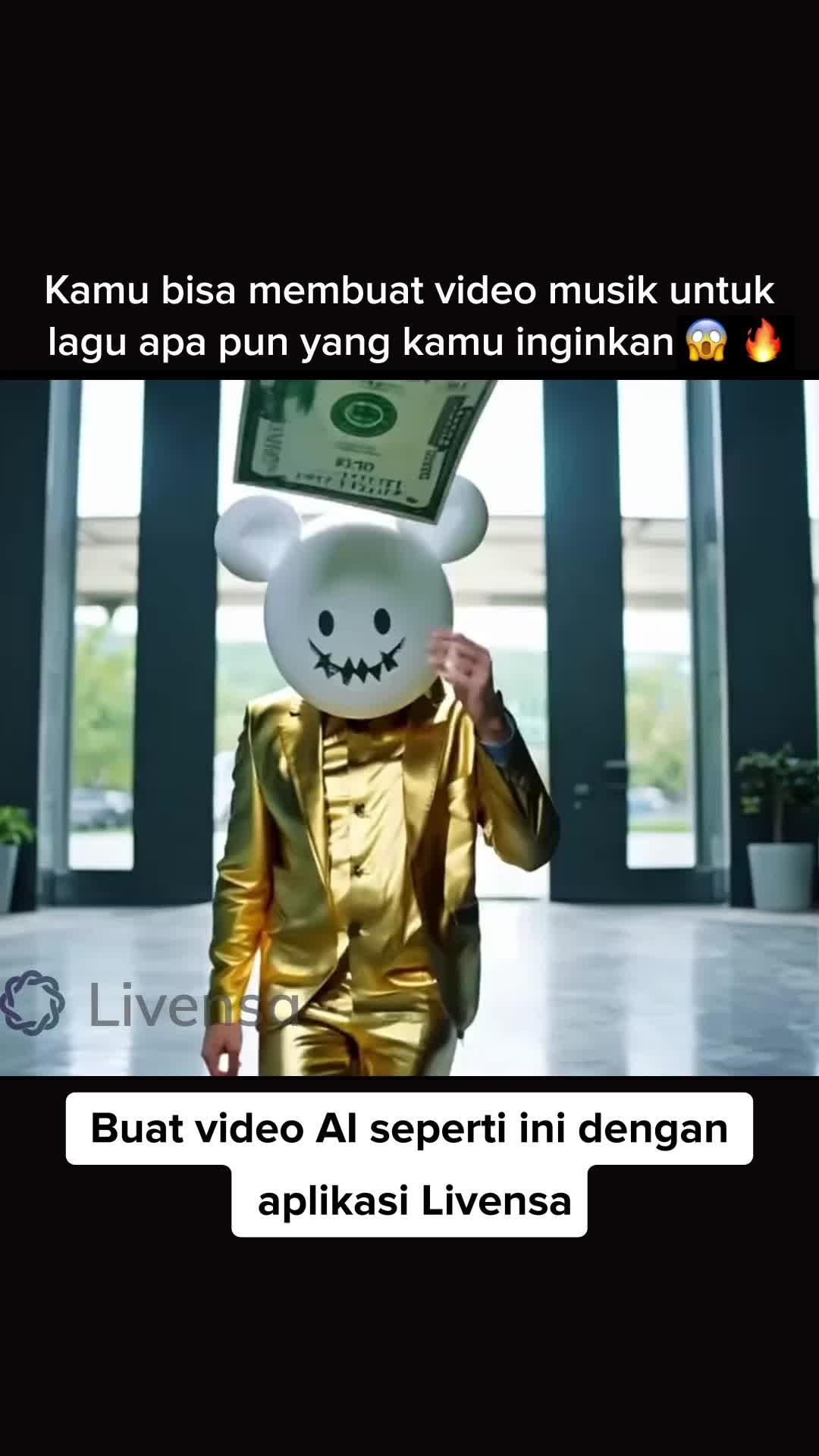 Buat video AI menggunakan kata-kata yang Anda masukkan langsung di perangkat seluler Anda.