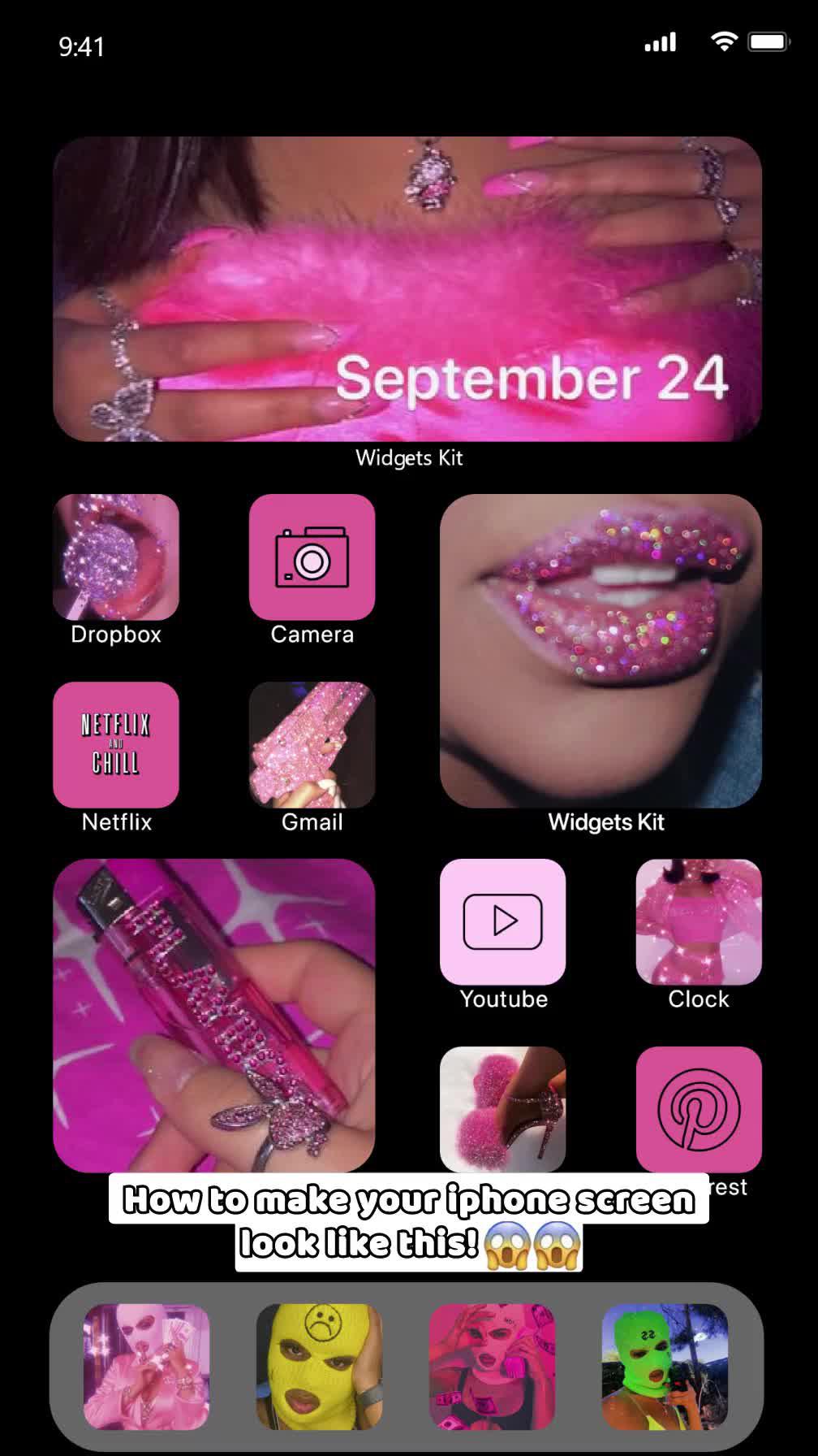 Set up aesthetic icons and themes for your iphone!