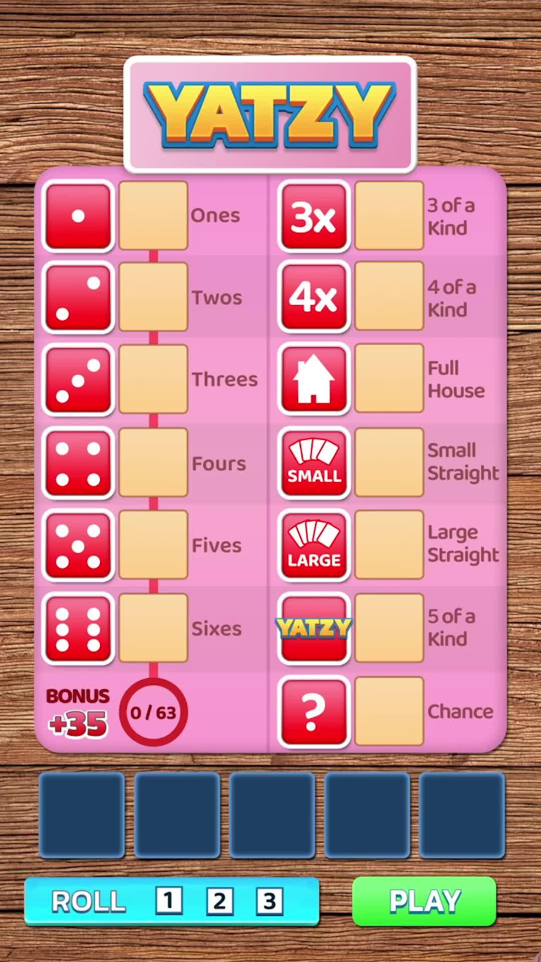 puzzle fun game yatzy