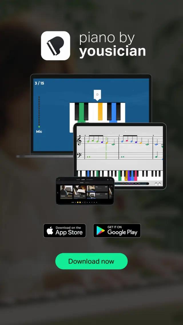 Want to level up your piano skills? Get Yousician and start playing today!