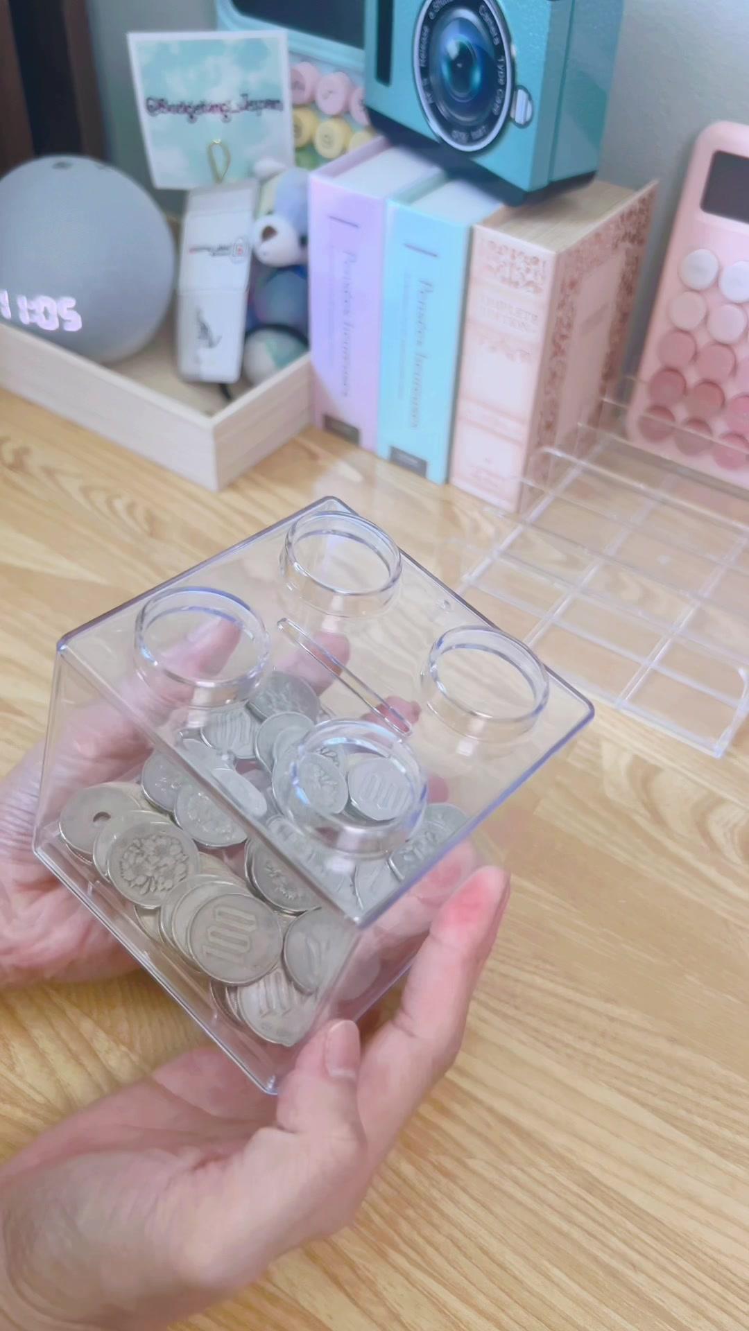 I found the cutest acryclic savings box for my coins. ☺️ Search Temu code 【tal68237】 for 30 % OFF and 🔗 in Bio #Temu#temufinds#temuhaul#decoration #trendy #lifestyle #tips#Storage #storagehacks #storagebox #storagehacks