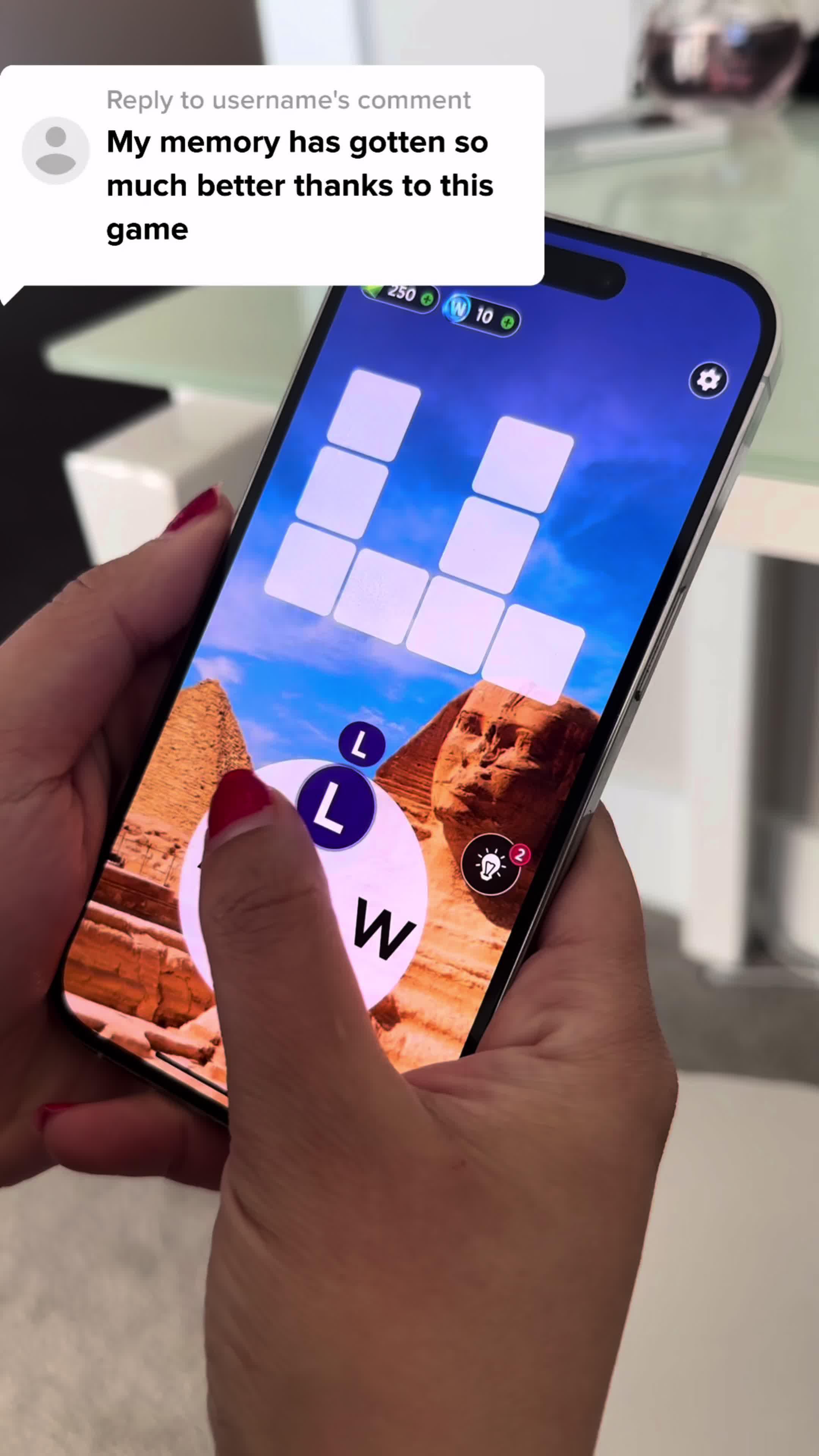 Play the most relaxing crossword game ever and improve your memory.