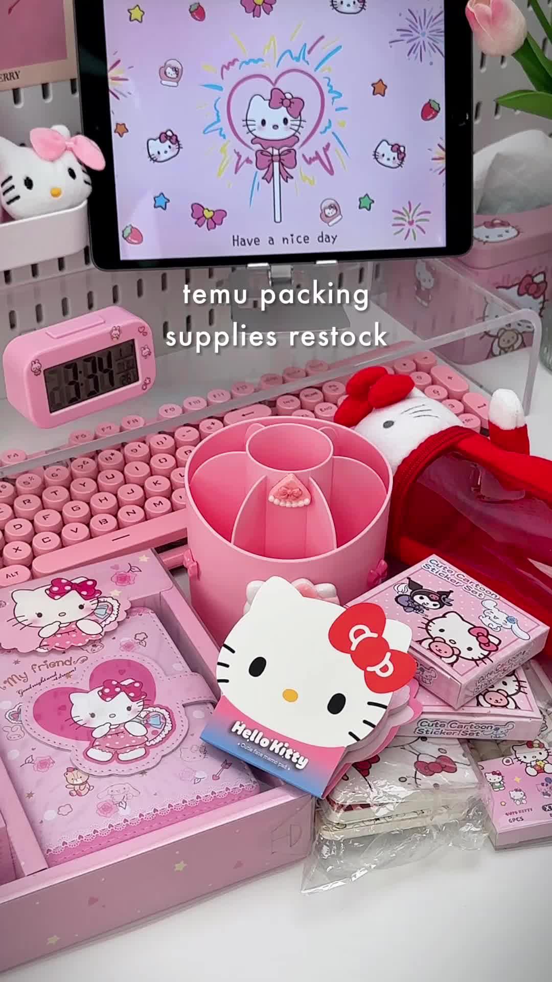 I BEEN WAITING FOR THIS ONE omg saniro restocked so many cute things recently😭🫶🏼 🌸 TEMU New App Users ONLY!❤️ Click LINK 🔍or searchdpq3346 to shop now! @temu 🏃‍🛍 #temufinds #temu #temushopping #temuhaul #instagood #foryou #fyp #trending #shopping #office #homeoffice #officefinds #officedecor #officesetup