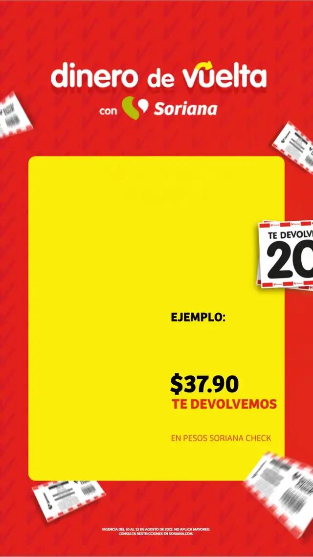Con Soriana Check te regresamos hasta el 20% de tus compras en tienda o en línea. ¡Ahorra más!