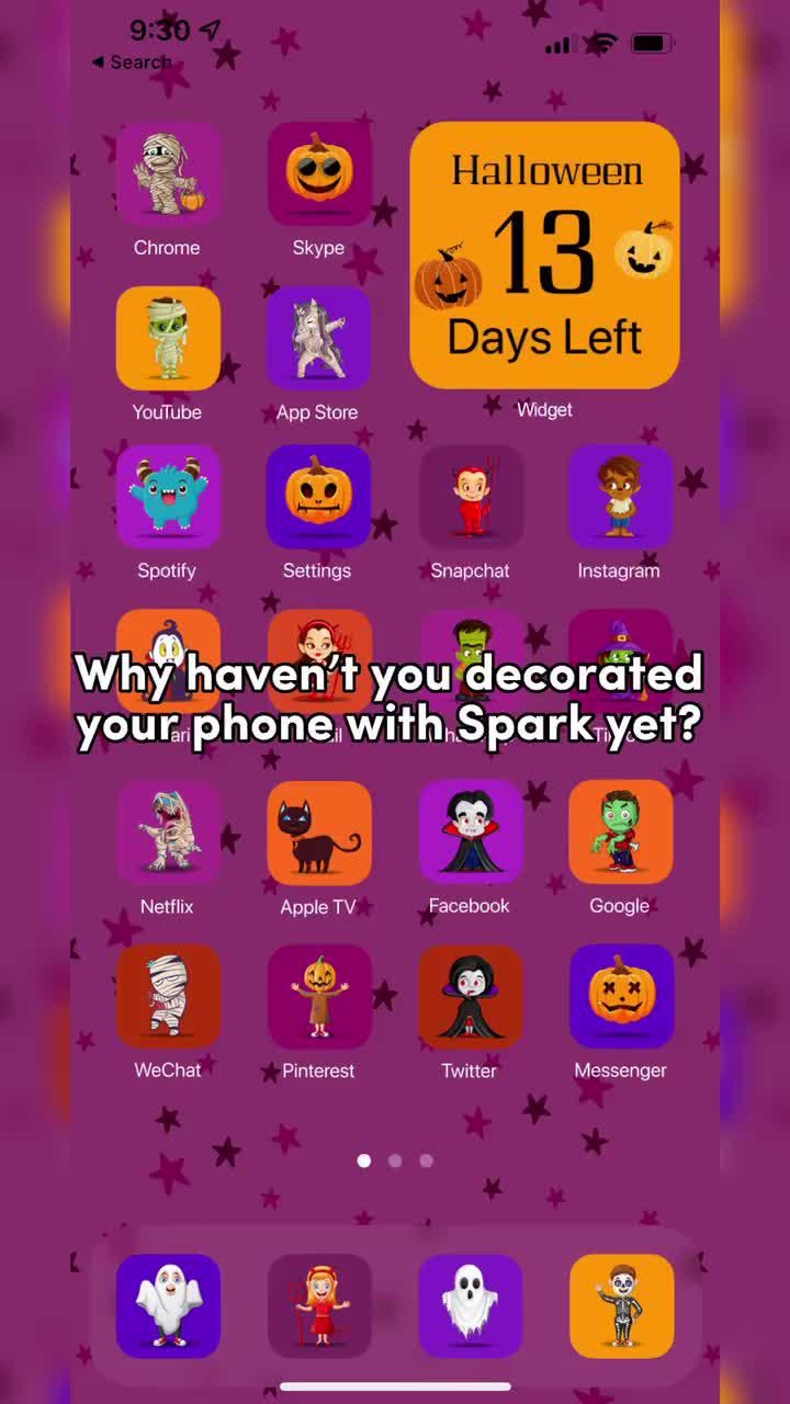 One Tap Change Your Icon For Halloween!