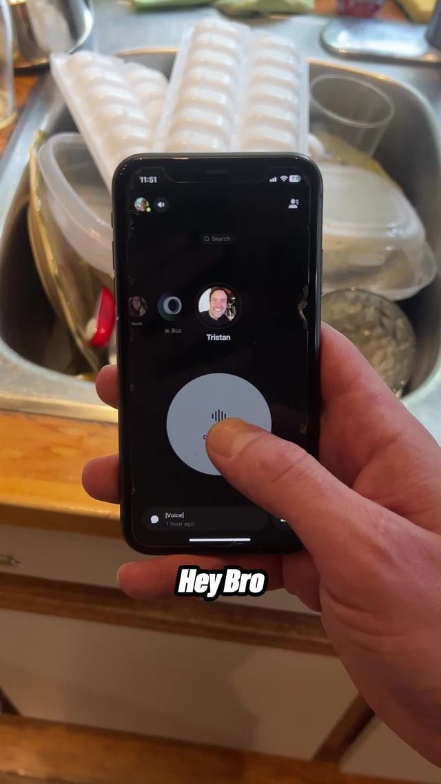 Push a bottom to talk.