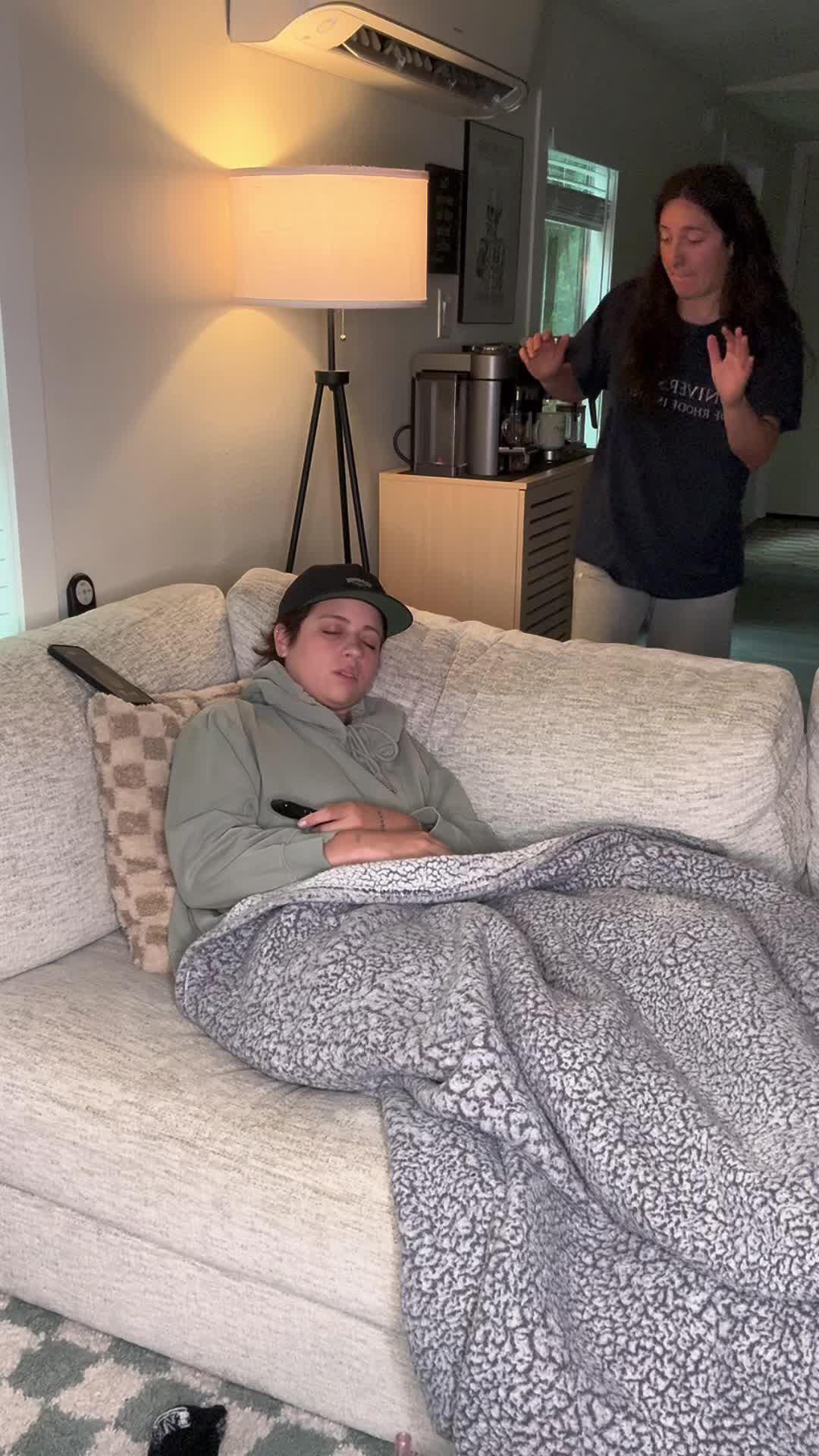 The phone will alert when someone touches the phone