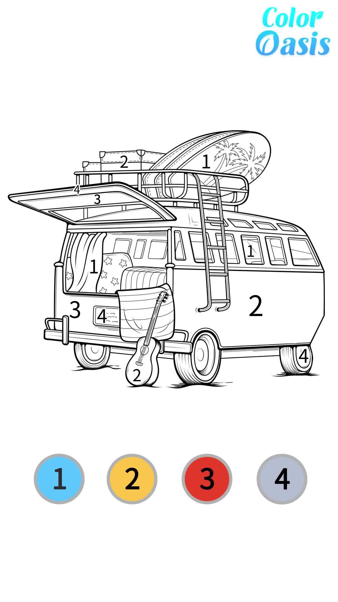 Free coloring game, calm and relax your brain