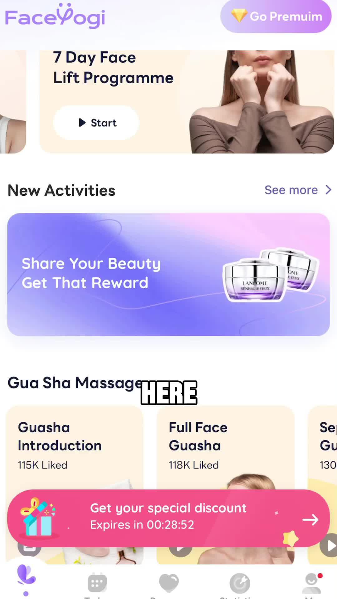 Download FaceYogi to lose face fat 3X faster