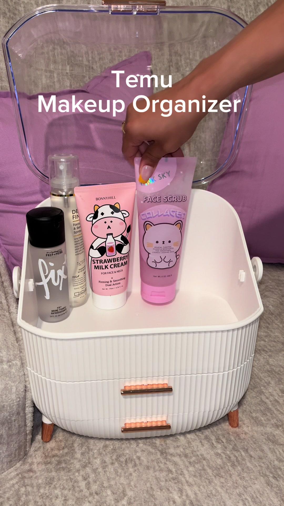Temu Makeup Organizer  🔍 Search my code【dmr8994】to buy it for $11 (App new users only) 💰 Download the TEMU App: https://temu.to/m/up3ghs62fyz to claim $100 coupon bundle for all users #temu #allaboutemily #temuhaul #makeup @Temu