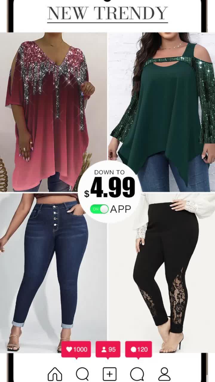 Plus Size Tops & Pants Down to $4.99 on APP!