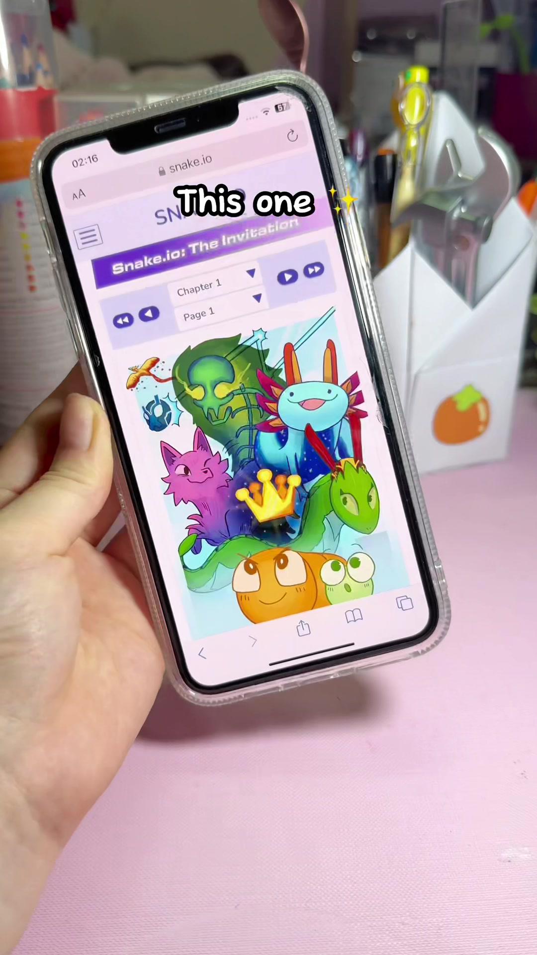 This comic is really cute and I wanna share it with you guys 😊😊 #SnakeIOTheInvitation #SnakeIO #SnakeIOComics 