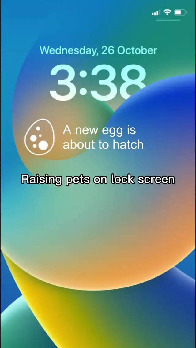 Raising your own pet on lock screen!