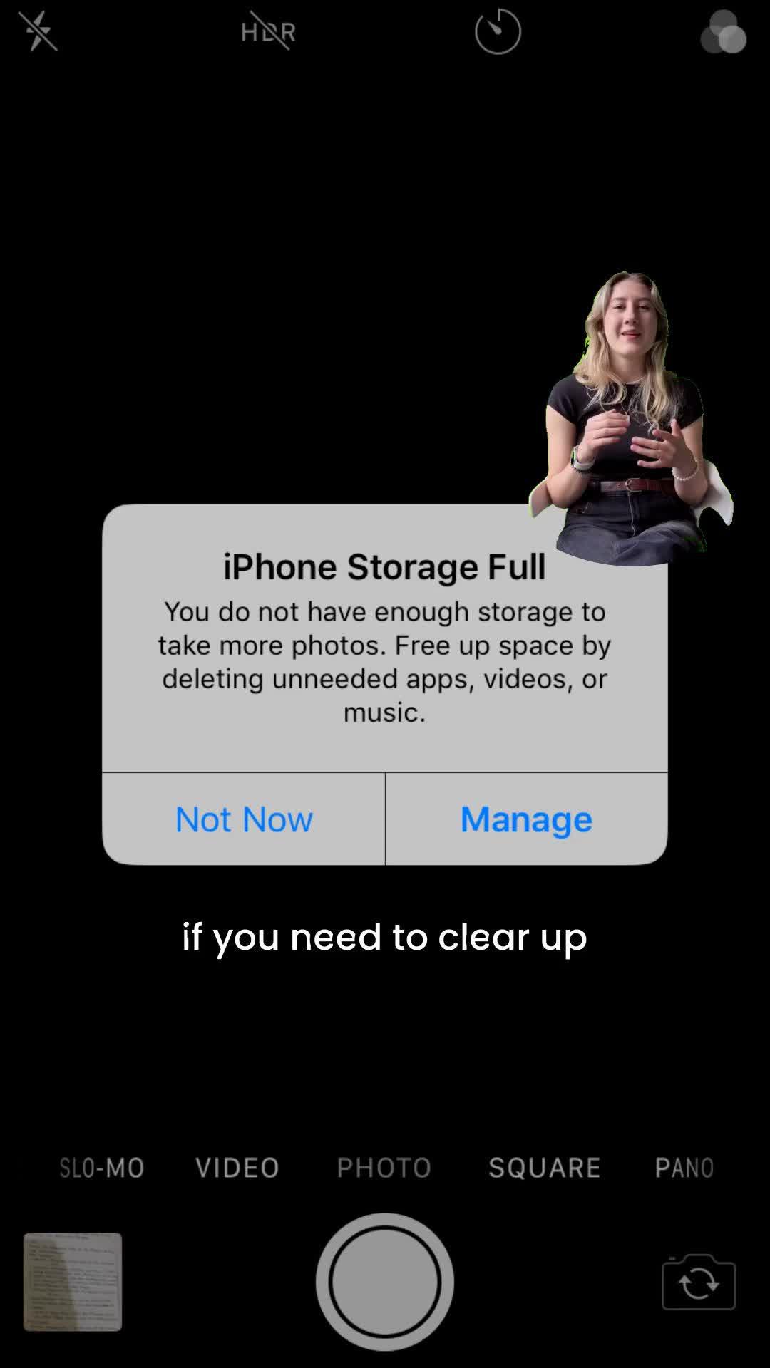 Free up storage with Cleanup app just in seconds.