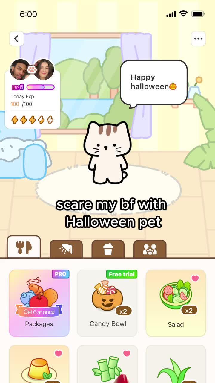 Scare your bf with Halloween pet!
