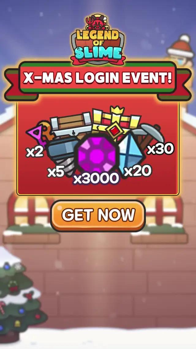 Receive the Christmas limited rewards in the Legend of Slime!