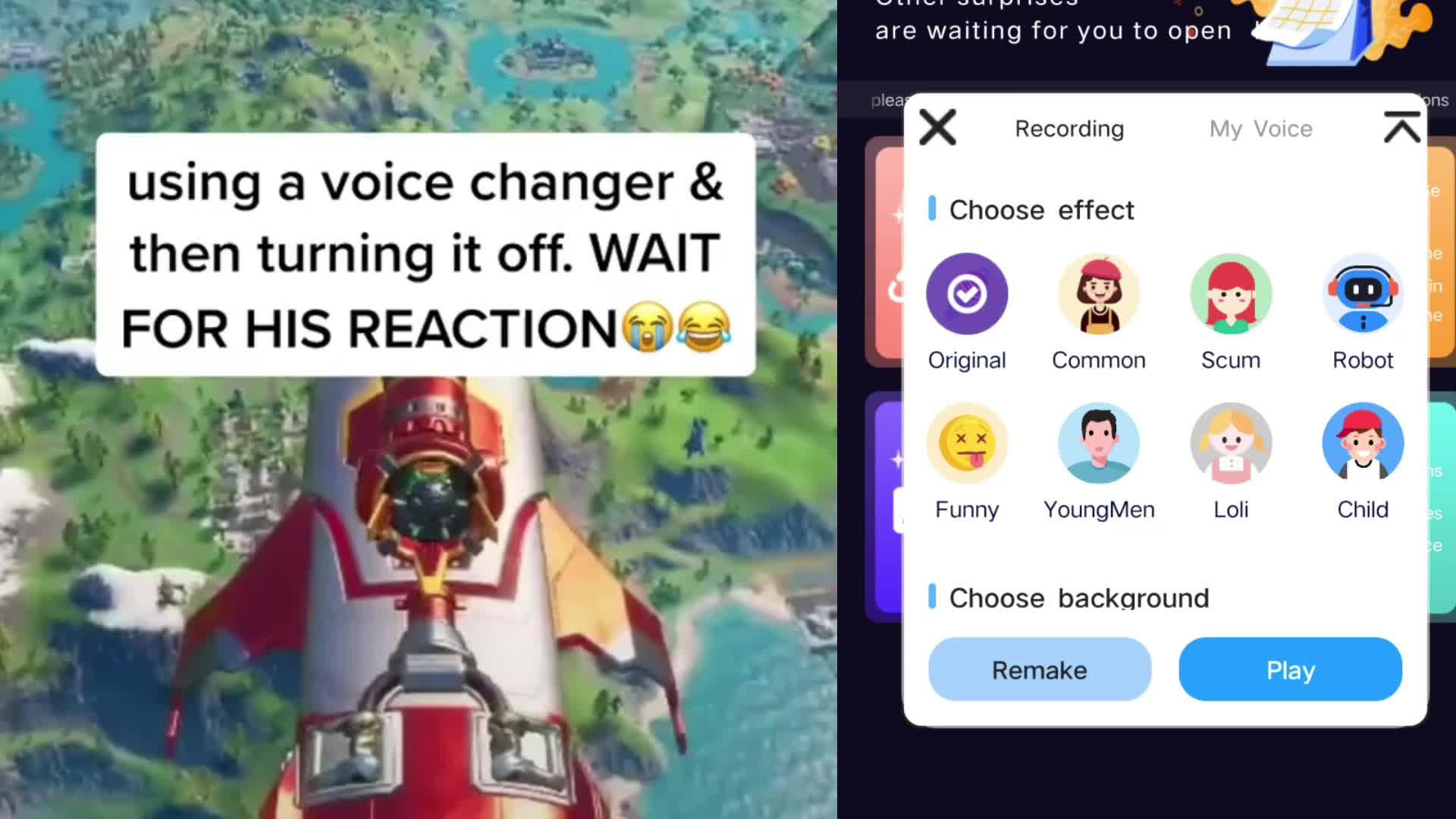 One-click real-time voice changer.
