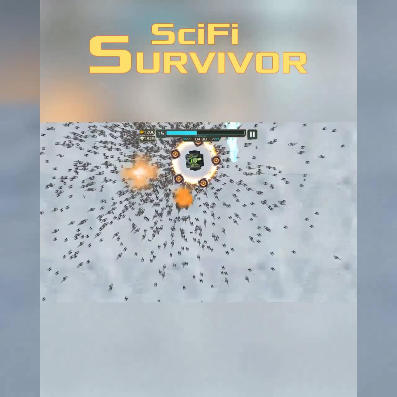 Shoot, power up and survive