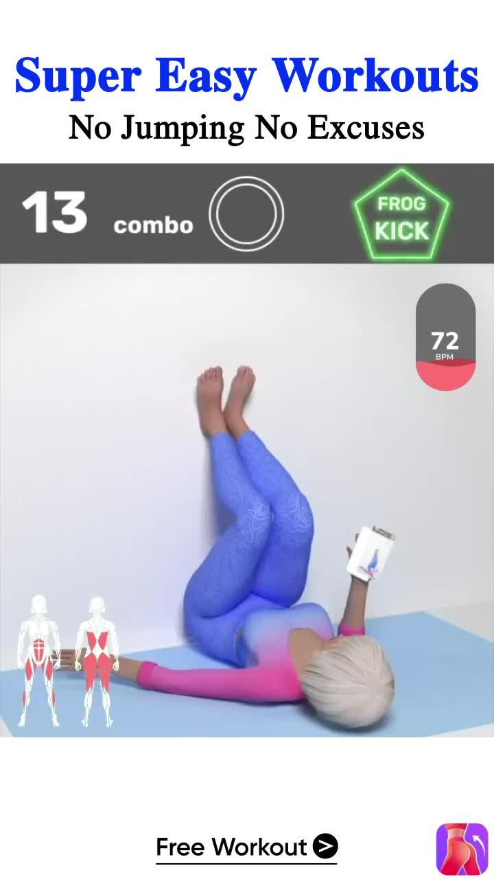 Lazy girl workout! Workout at home at any time, with zero equipment.
