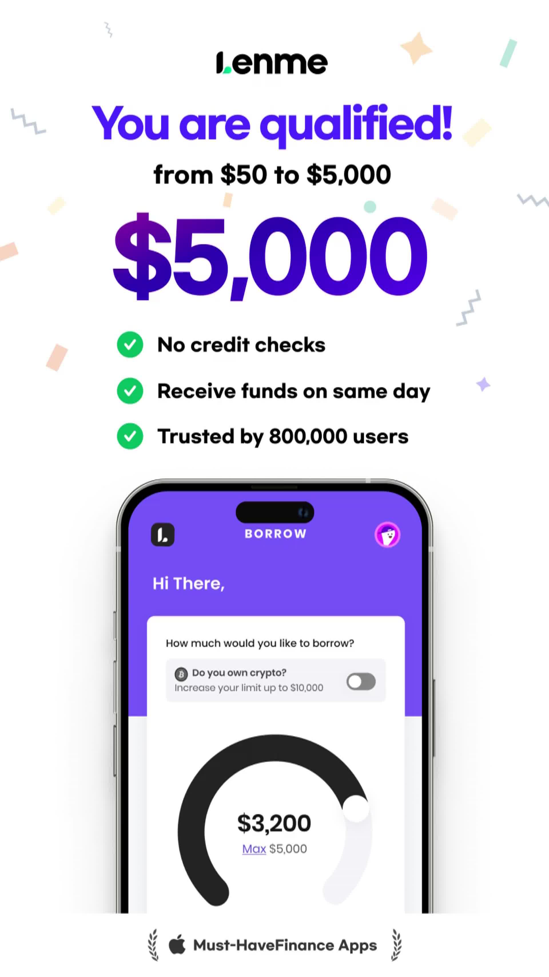 Don't let financial stress dampen your spirit! Lenme offers loans that are fast, easy, and secure.