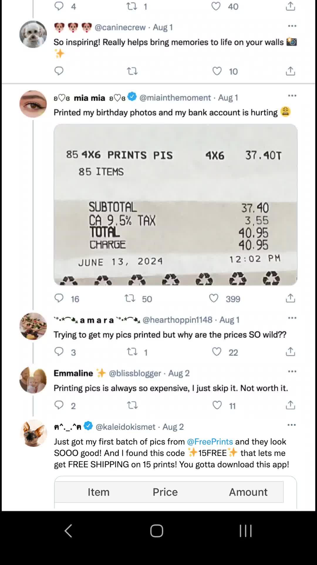 Get 15 free 4x6 prints and free shipping on your first order with code '15FREE'