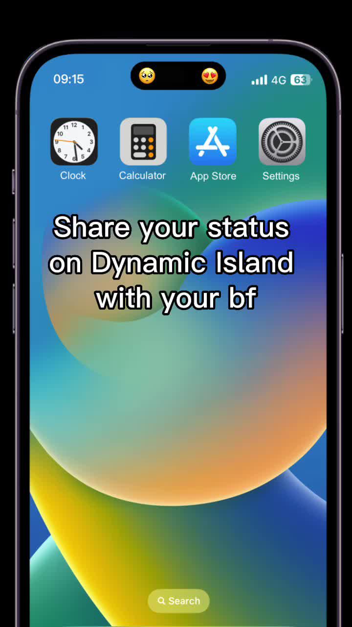 Share your status with your bf on dynamic island