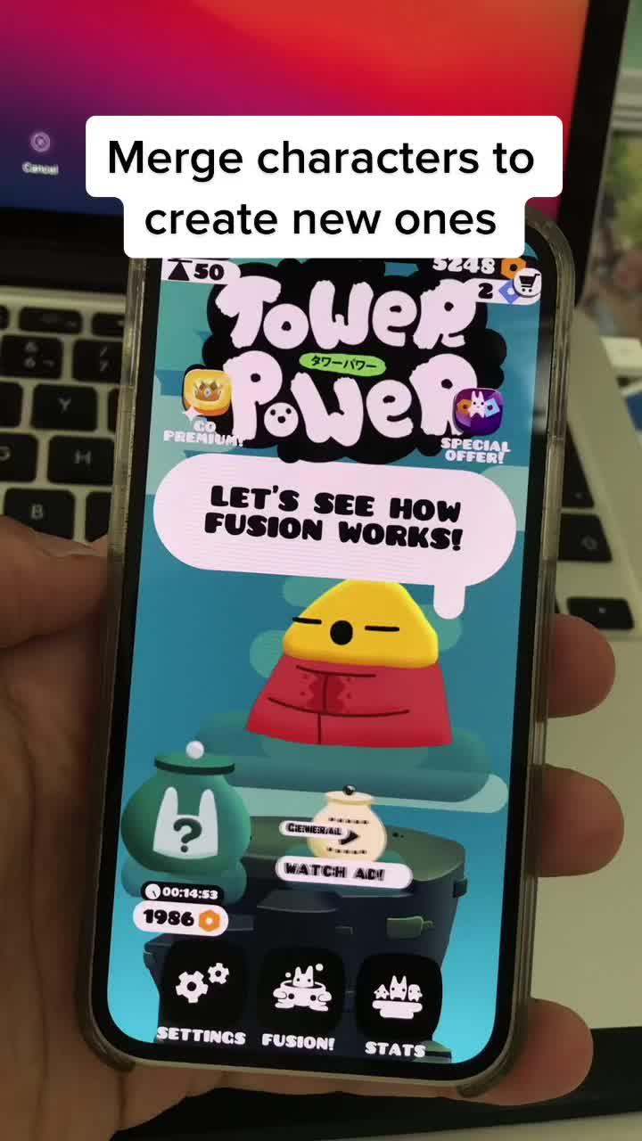 #merge characters to #create #new ones on #towerpower for #ios and #android #flickemup #flick #action #tutorial #fyp 