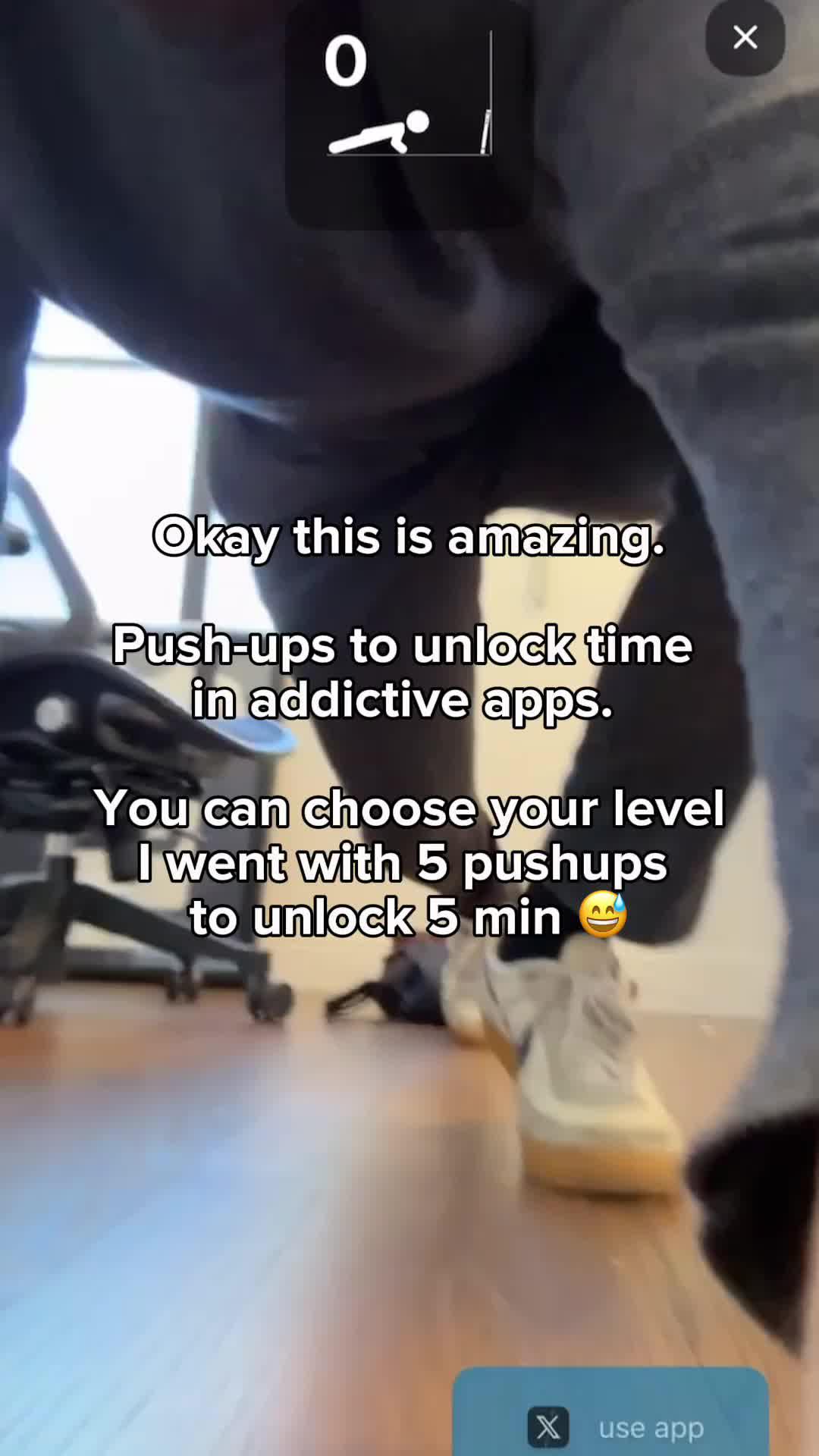 Do pushups for more screen time. #fitnesschallenge #fitness #scrolling #viral #pushups #pushupchallenge