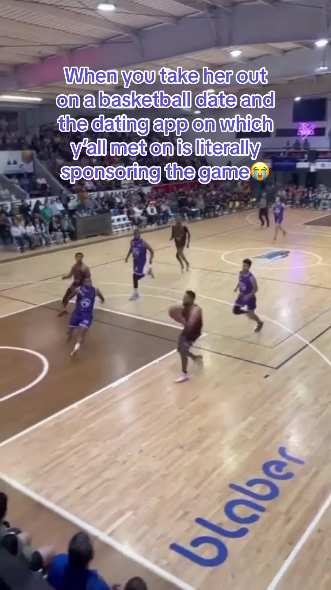 1v1 be my match on Blaber! #stealthedate catch @Tyrone Jones killing it on the court! #nbachampions #basketballgame #datingapps