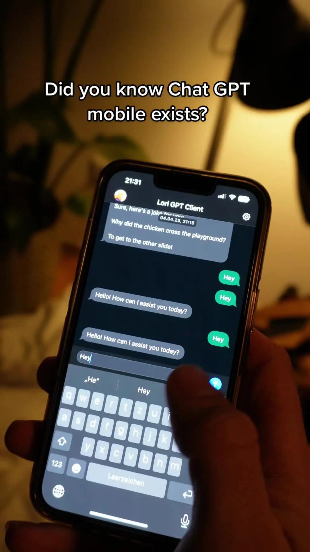 ChatGPT mobile is crazy! 🥵 #chatgpt #openai #lori
