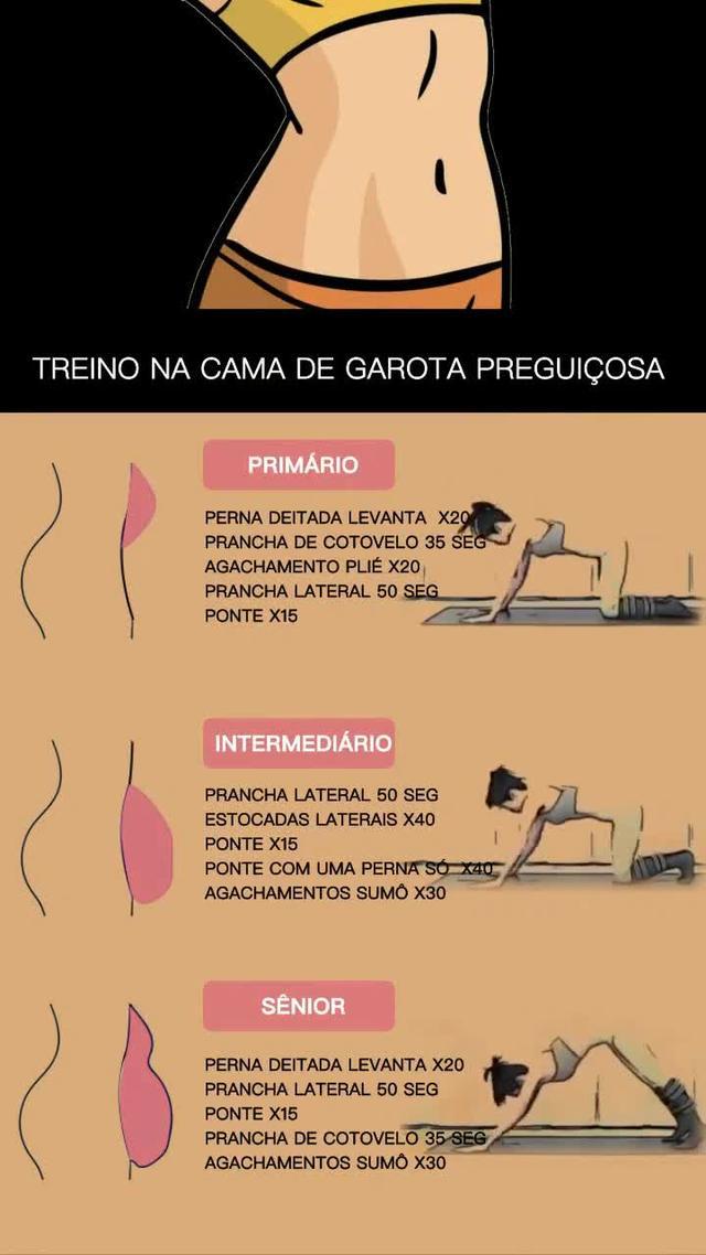 treino na cama de garota preguiçosa