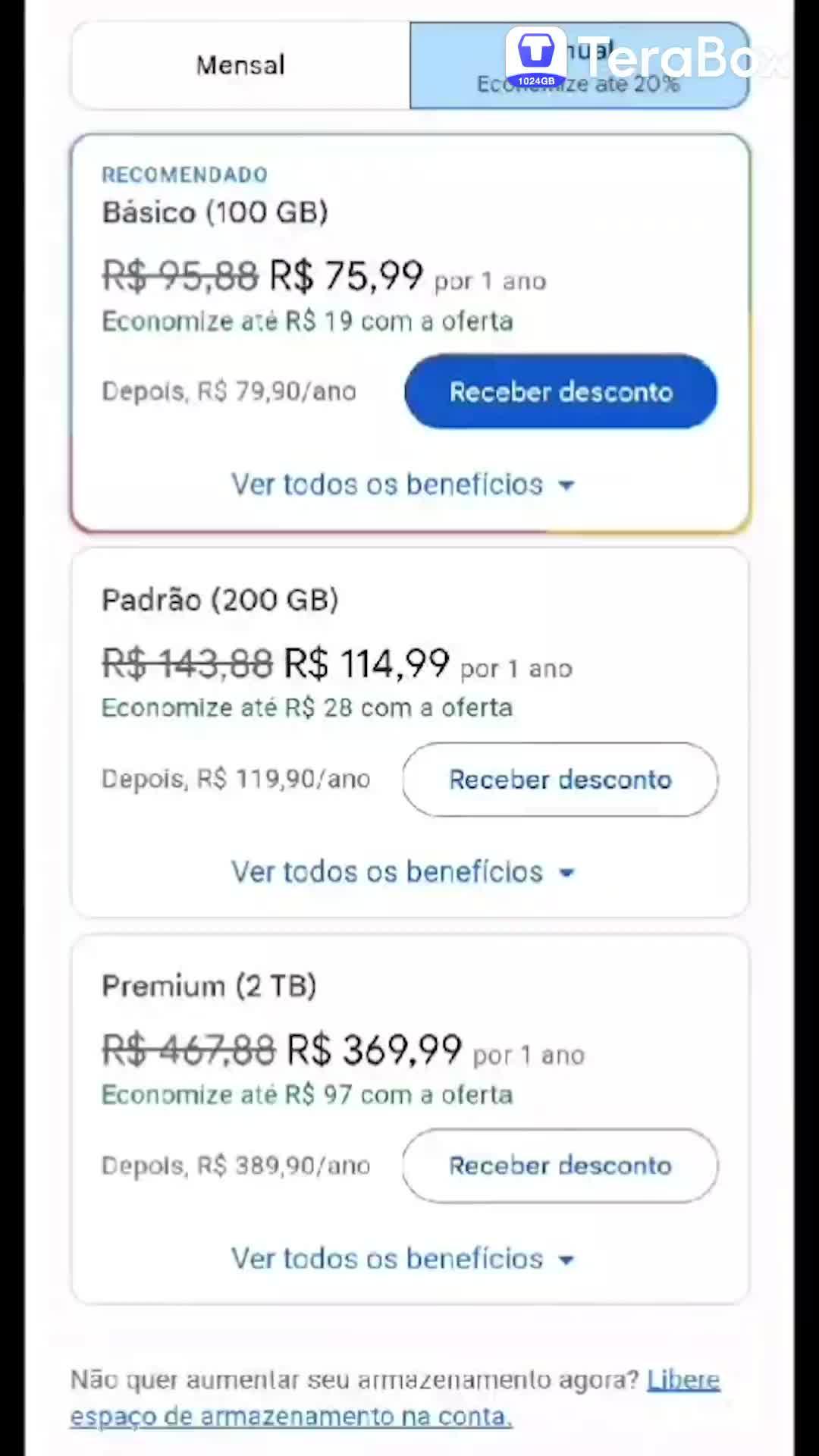 TeraBox, armazenamento pessoal extra grande na nuvem