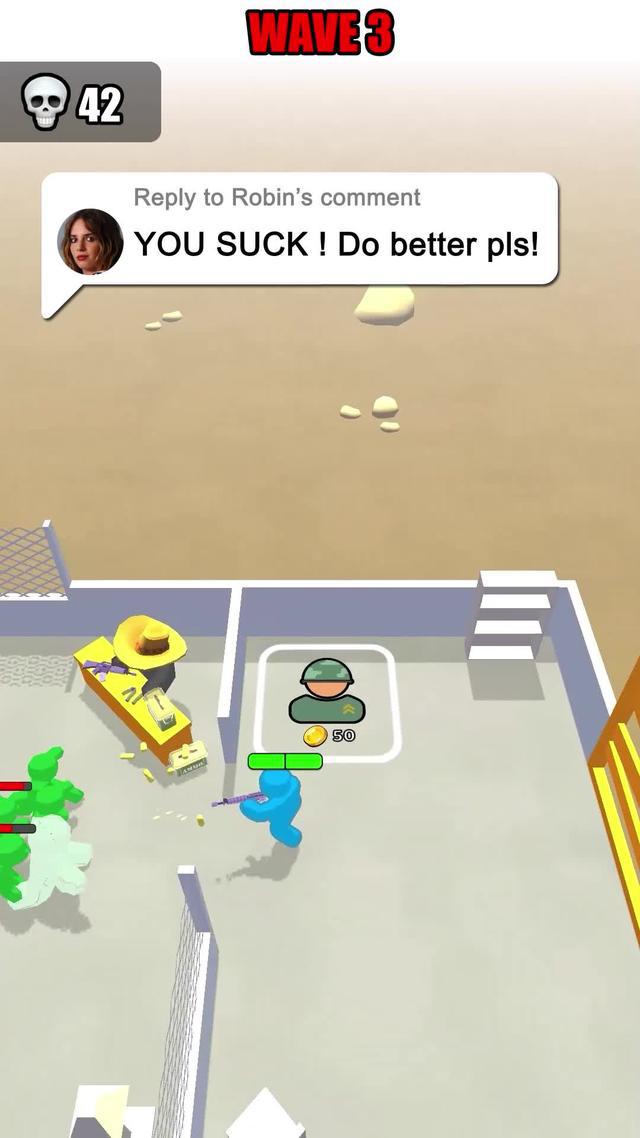 Save yourself against giant waves of zombies!