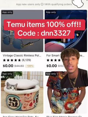 code: dnn3327 in #temu search bar for 100% off with qualifying orders! in biO! #temuhaul #temufinds #temumethod #temucodes #temudealcode #viral #trending #foryou #fyp #athlete