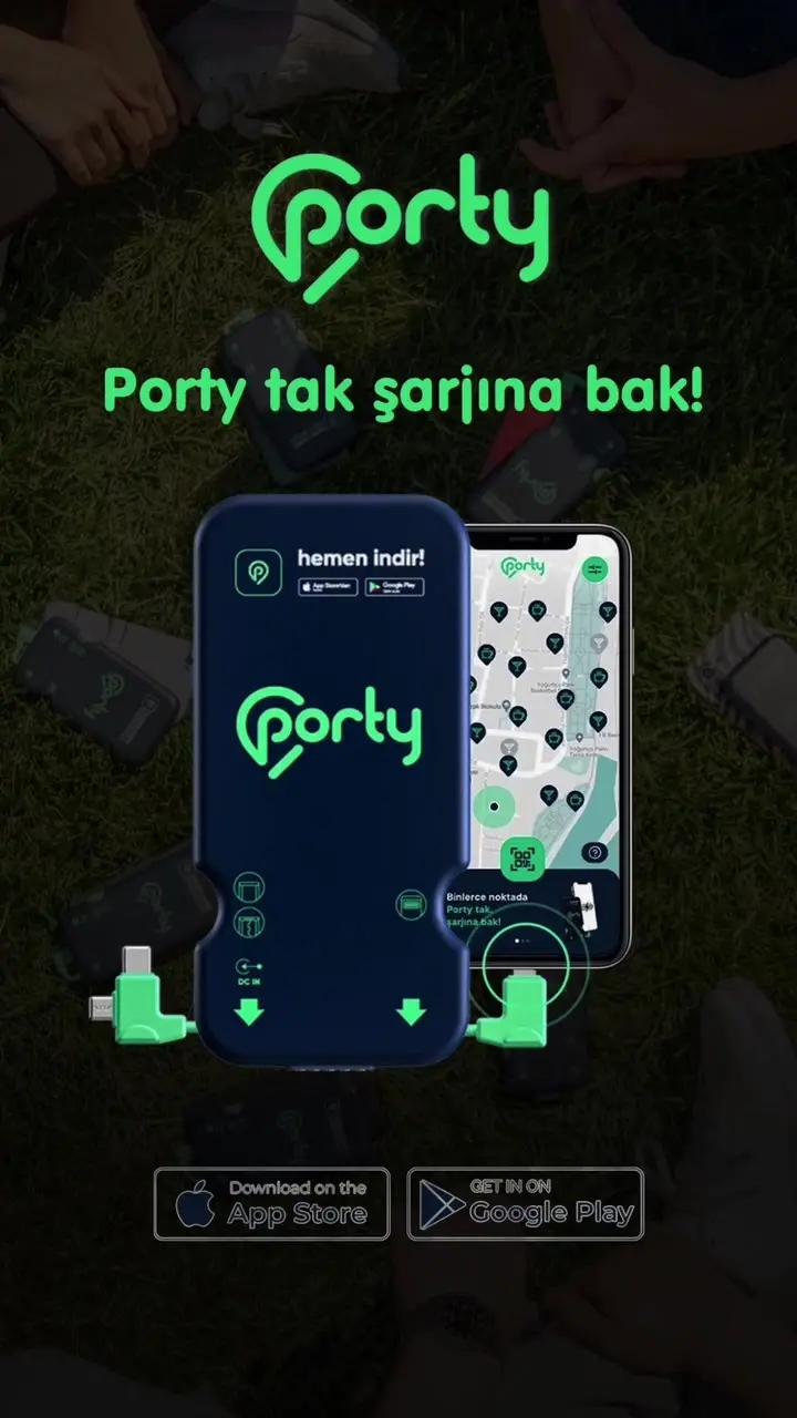 Sen de sürekli “Düşük Pil” uyarısı alıyorsan Porty indirmenin tam zamanı 🤓 #şarj #porty #powerbank #battery 