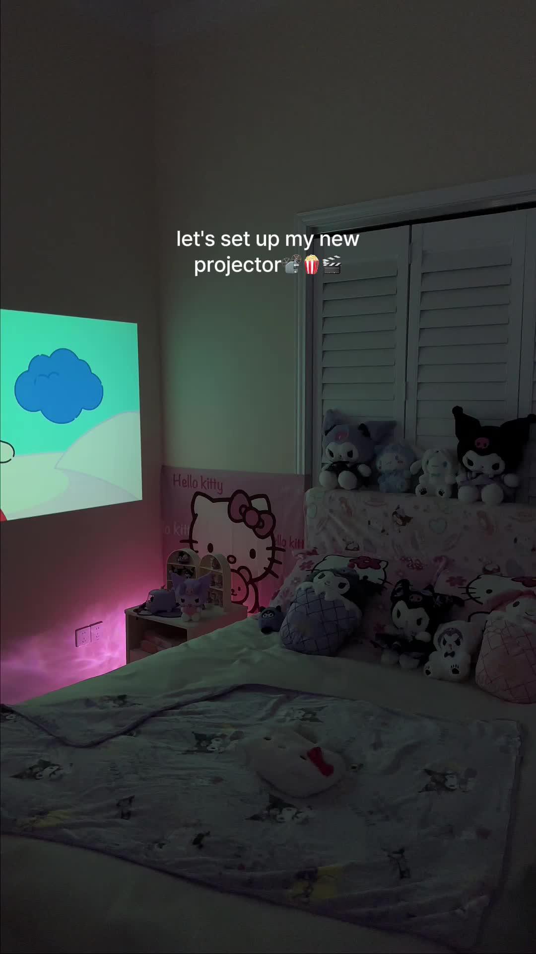 My cozy night routine ☁️✨🎬🍿 Shop this projector on Temu 🛒 🎁 TEMU New App Users ONLY❤️ Click LINK 🔍 to shop now @temu 🏃‍🛍 #temufinds #temu #temushopping #temuhaul #instagood #foryou #fyp #trending #shopping #gift #projector #projectormovienight #cozybedroom #emotnprojector
