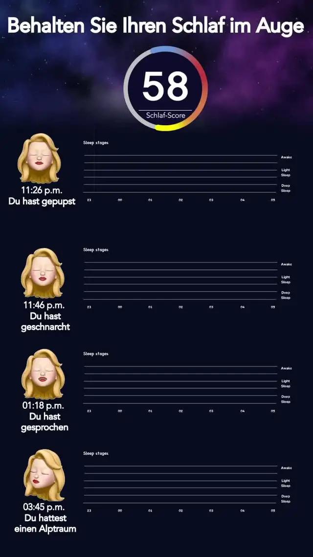 Diese App ist so großartig, dass ich meinen Schlaf verfolgen und sehen kann, was ich nachts mache.